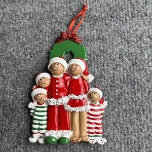 Christmas Holiday Ornament Family Of Five Can Be Personalized New‎